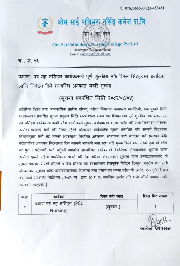  रिक्त सिटहरु