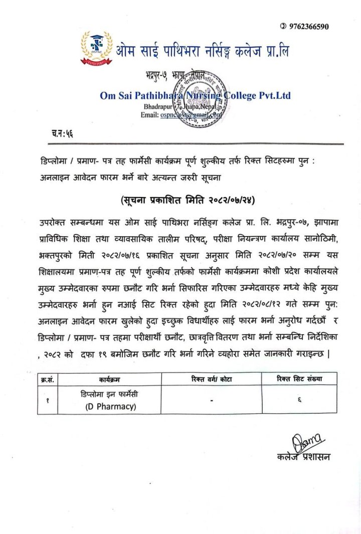  रिक्त सिटहरु